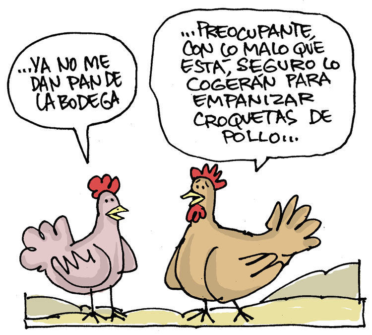 Caricatura de Alfredo Martirena sobre calidad del pan. Caricatura de Alfredo Martirena sobre calidad del pan.
