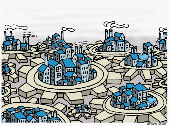 Ilustración de Martirena sobre proyectos de desarrollo local