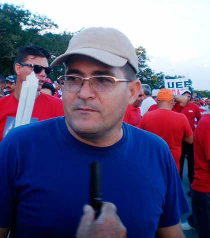 Sergio Negrí­n Hernández, director del central Panchito Gómez Toro.