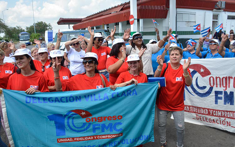 Delegación villaclareña al X Congreso de la FMC