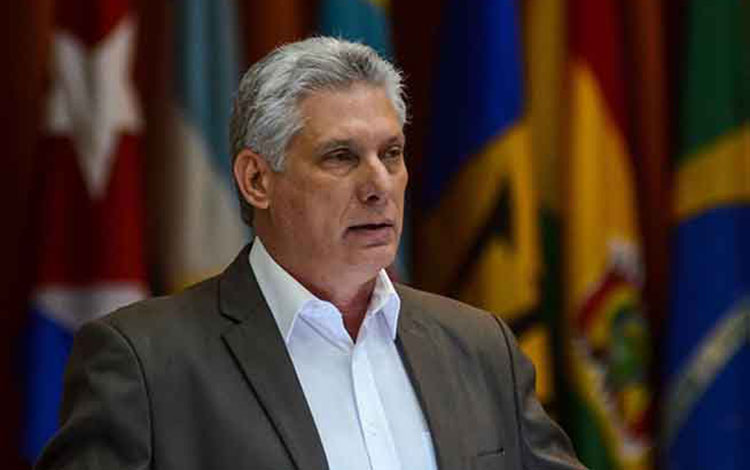 Miguel Díaz-Canel en el Encuentro del Foro de Sao Paulo, en La Habana.