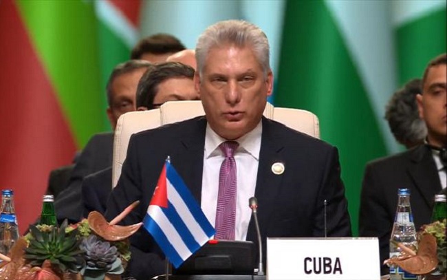 Miguel Díaz-Canel en Cumbre del Mnoal