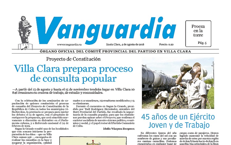 Portada de Vanguardia