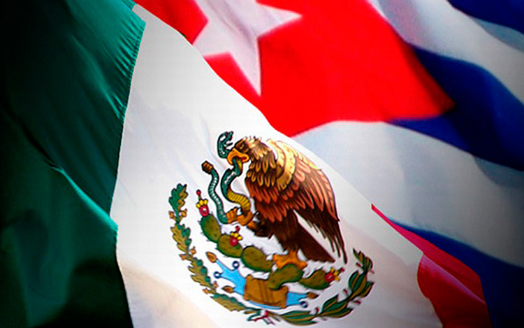 Banderas de Cuba y México
