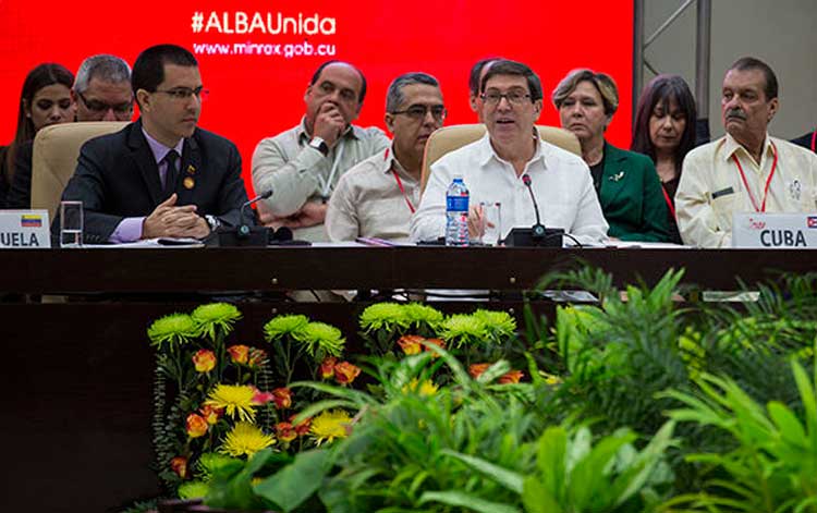 El Canciller cubano, Bruno Rodríguez Parrilla, inauguró el XVI Consejo Político del ALBA-TCP en La Habana. Foto: Irene Pérez/ Cubadebate.