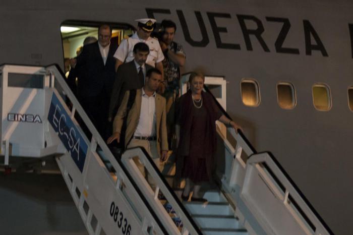 Llegó a Cuba Michelle Bachelet en visita oficial. Foto: Prensa Latina