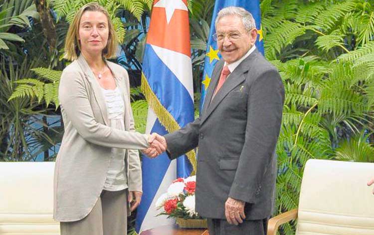 Recibió Raùl a Federica Mogherini