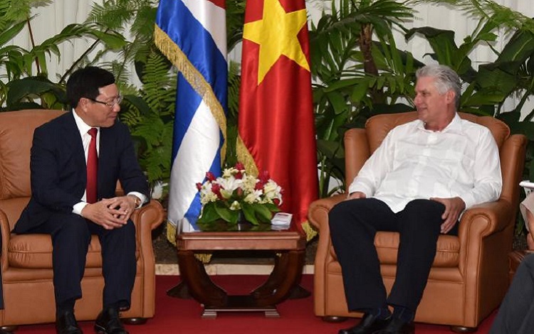 Se reunió Díaz-Canel con el Canciller de Vietnam
