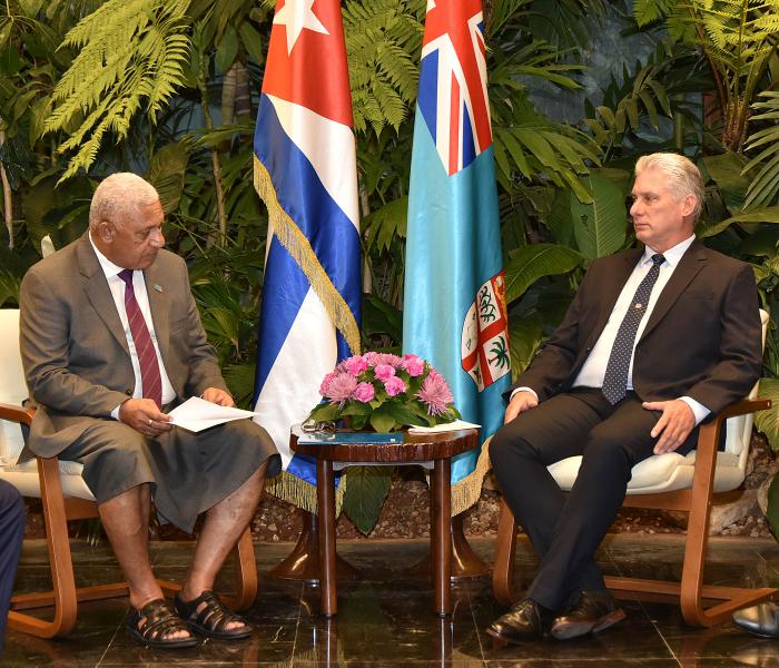 Recibió Díaz-Canel al Primer Ministro de Fiji