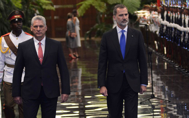 Recibimiento oficial al rey Felipe VI en La Habana.