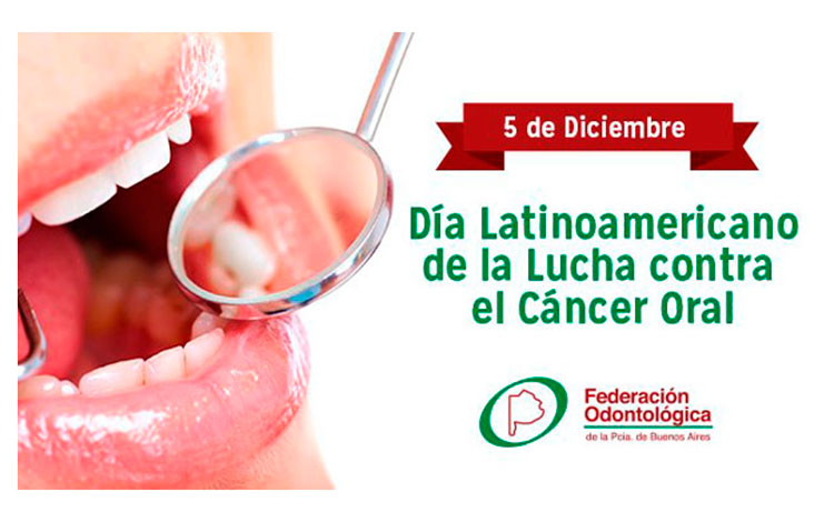 Cartel por el Día latinoamericano de lucha contra el cáncer bucal.