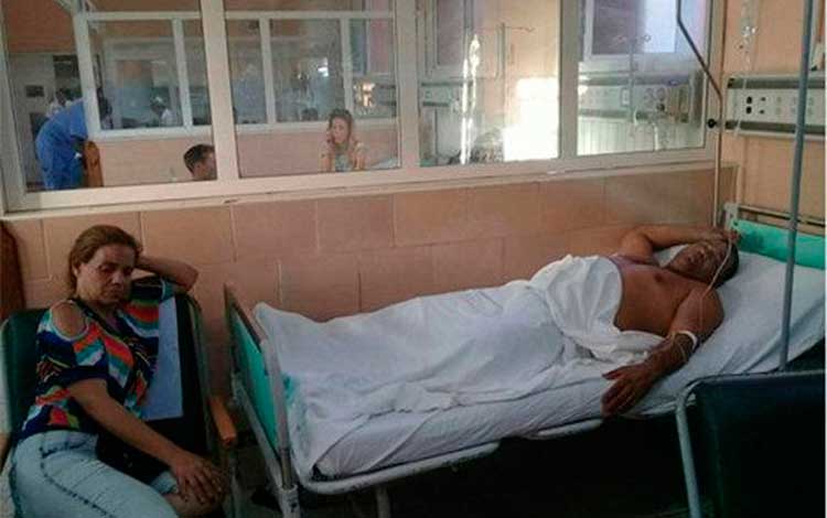 Ví­ctima del accidente de tránsito hospitalizada