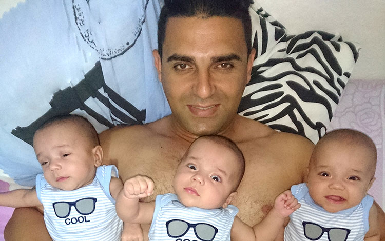 Villaclareñoi padre de trillizos.