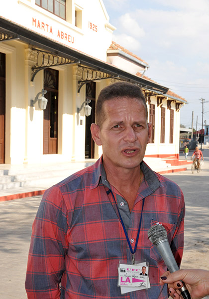 Yunior Alonso, director de Ferrocarriles en Villa Clara.