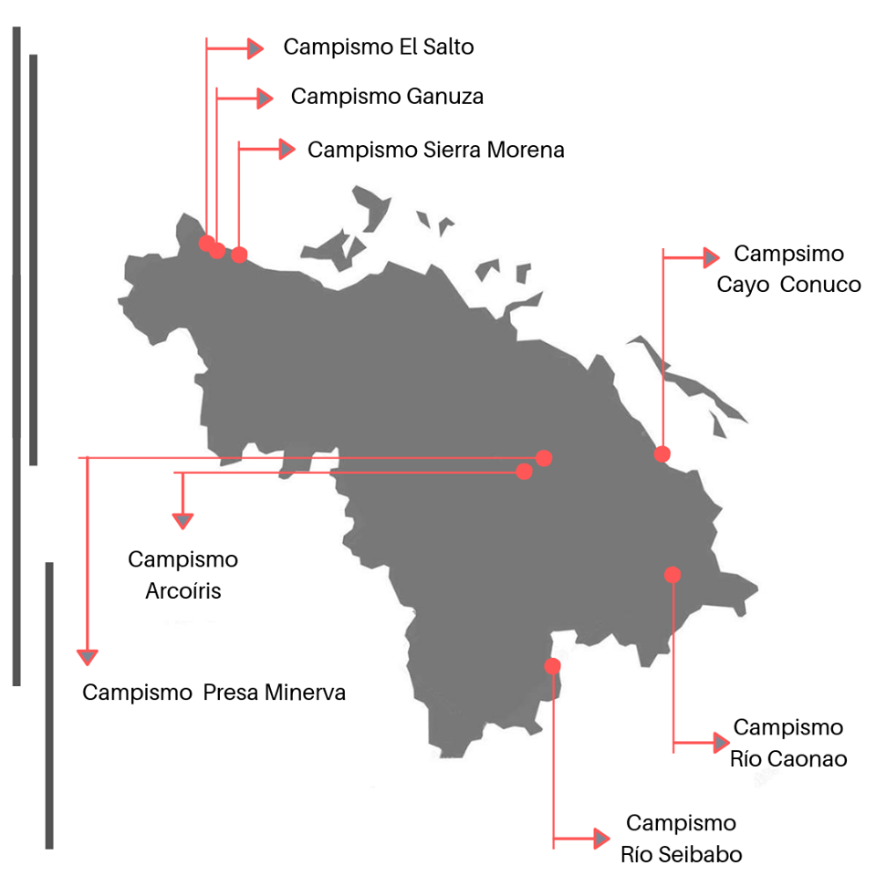 Infografí­a de campismo en Villa Clara