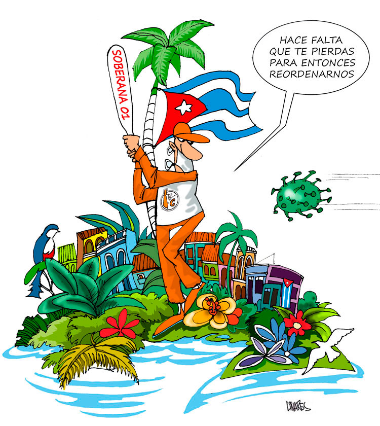 Caricatura de Félix Adalberto Linares sobre el nuevo año 2021 para Cuba. Caricatura de Félix Adalberto Linares sobre el nuevo año 2021 para Cuba.