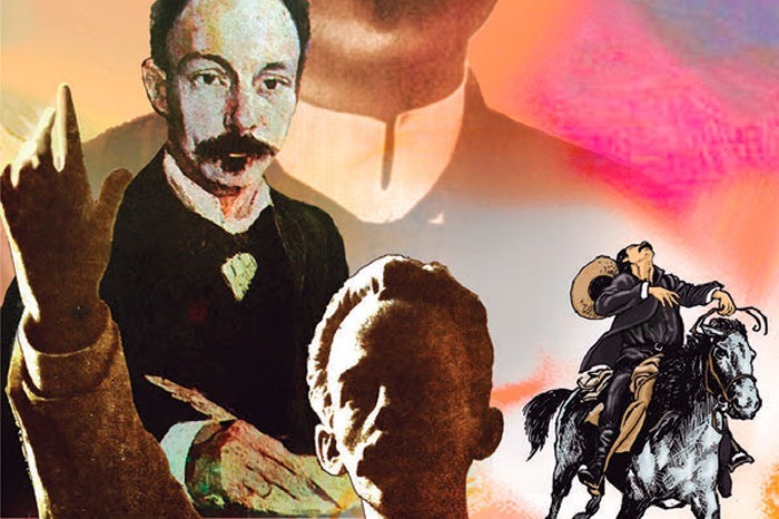 Ilustración de Adalberto Linares sobre la vida de José Martí.