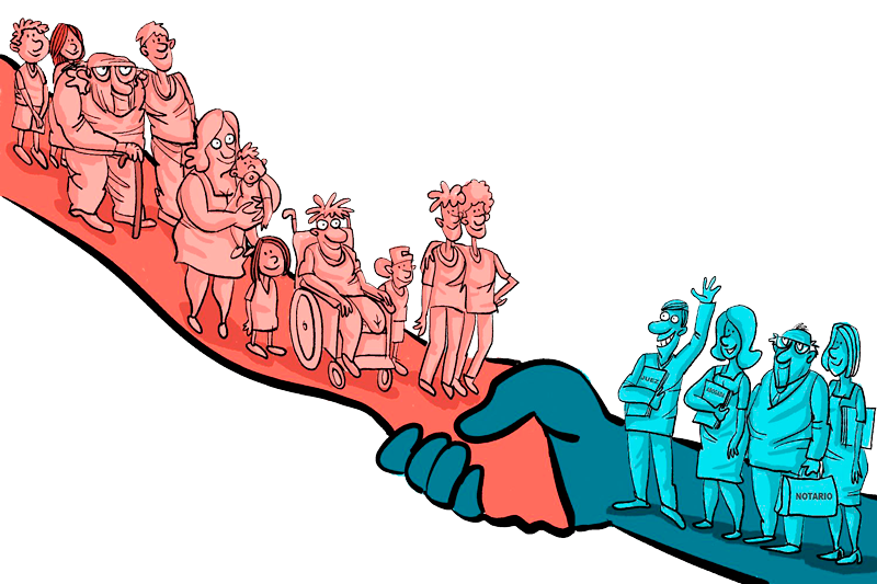 Ilustración de Alfredo Martirena sobre el Código de las Familias.