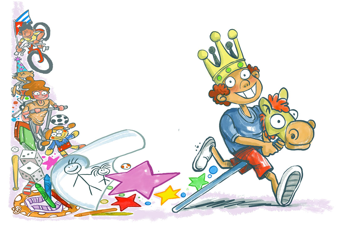 Ilustración de Alfredo Martirena sobre el Día de los Niños.