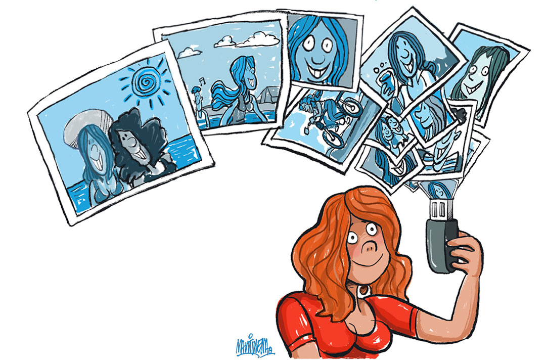 Ilustración de Alfredo Martirena sobre el verano y los recuerdos.