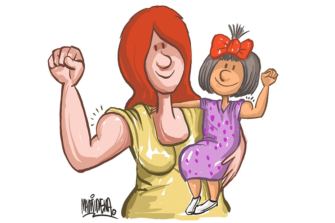 Ilustración de Alfredo Martirena sobre la mujer.