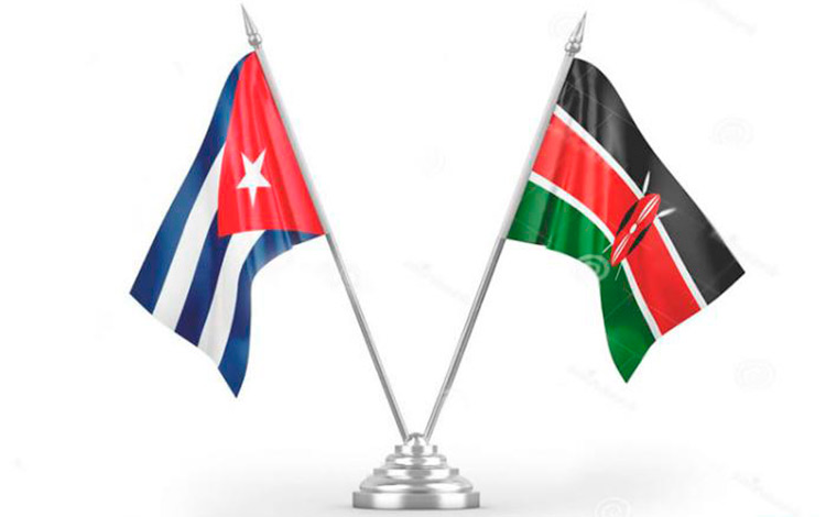 Banderas de Cuba y Kenya.