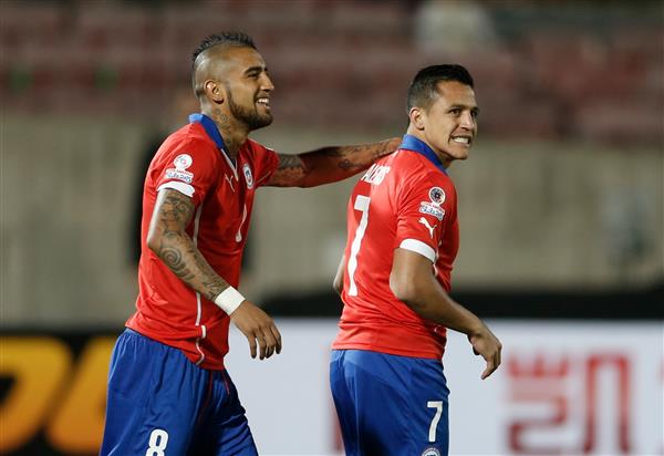 Arturo Vidal y Alexis Sánchez, Chile