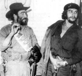 Ví­ctor Bordón junto a Ernesto Che Guevara en Cabaiguán.