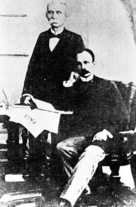 Máximo Gómez y José Martí­ en Montecristi.