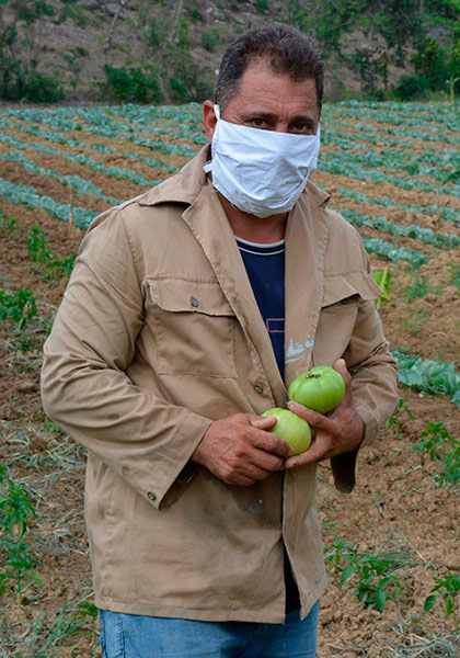Odermis Hernández, campesino productor de Jibacoa. Odermis Hernández, campesino productor de Jibacoa.