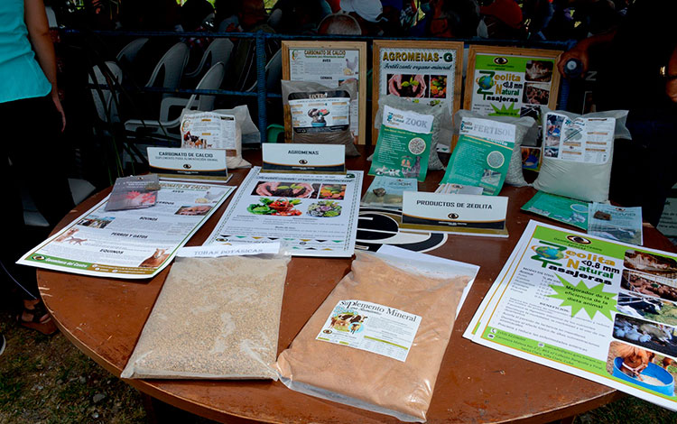 Productos elaborados por la Geominera del Centro para la alimentación del ganado.