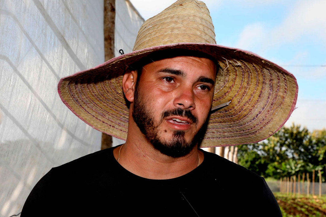 Yaniel Negrín Alberto, productor agropecuario de Placetas.