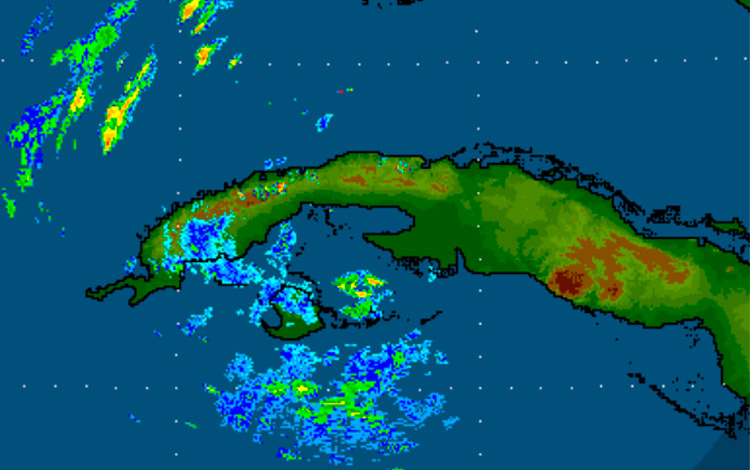 Imagen del radar de Casablanca en La Habana, 24 de agosto de 2020, 7:00 p.m.