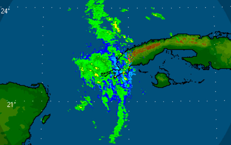 Imagen del radar de La Bajada muestra a tormenta tropical Laura.