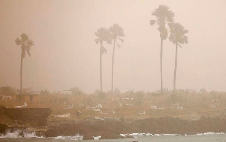 Efecto del polvo de Sahara en zonas más cercanas a su lugar de origen.