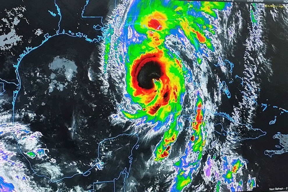 Imagen del radar del huracán Helene.