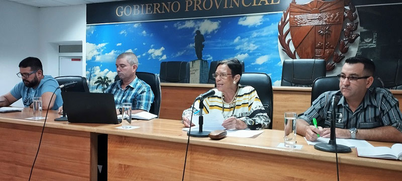 Presidencia de la reunión del Polo Científico de Villa Clara.