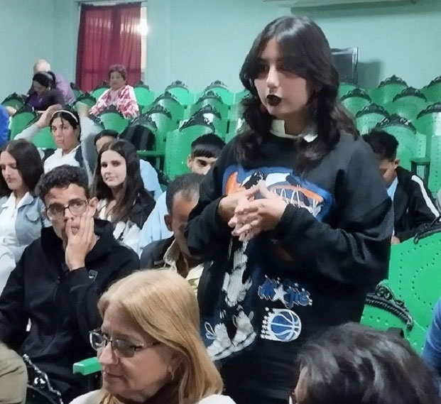 Samanta Quintero, estudiante de 11.o grado en el IPVCE.