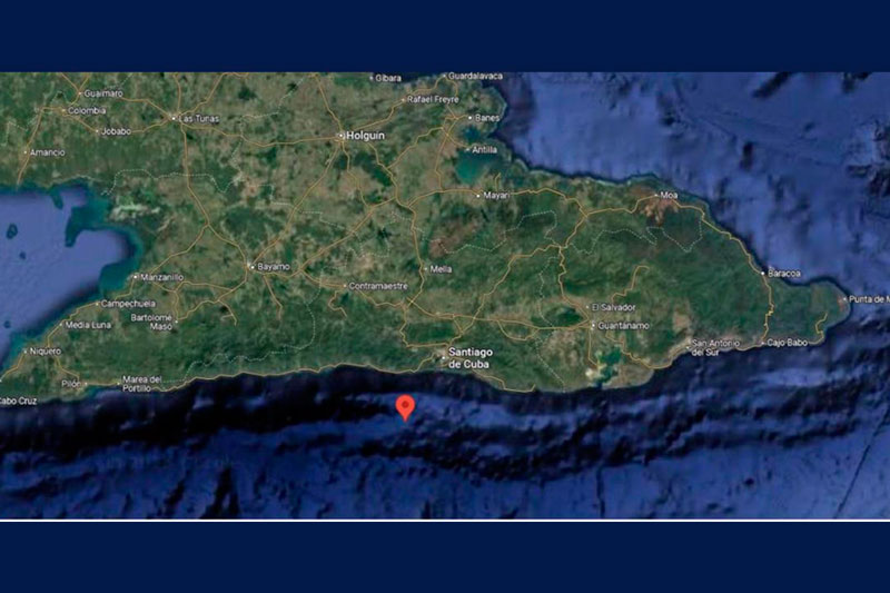 Localización del sismo perceptible del 24 de enero de 2025.