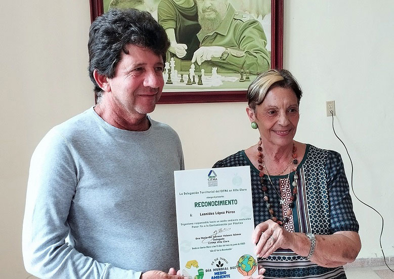 Productor agropecuario Leonides López Pérez, de la CCS Horacio Rodríguez.