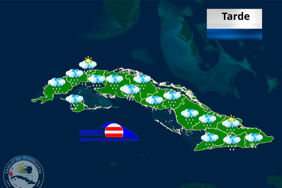 Mapa de las lluvias en Cuba el 20 de octubre de 2025.
