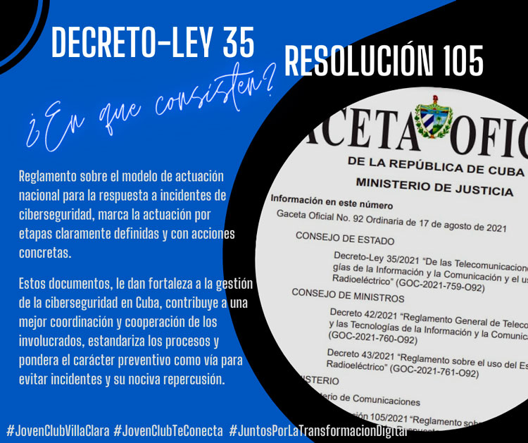 Decreto-Ley 35 y Resolución 105.