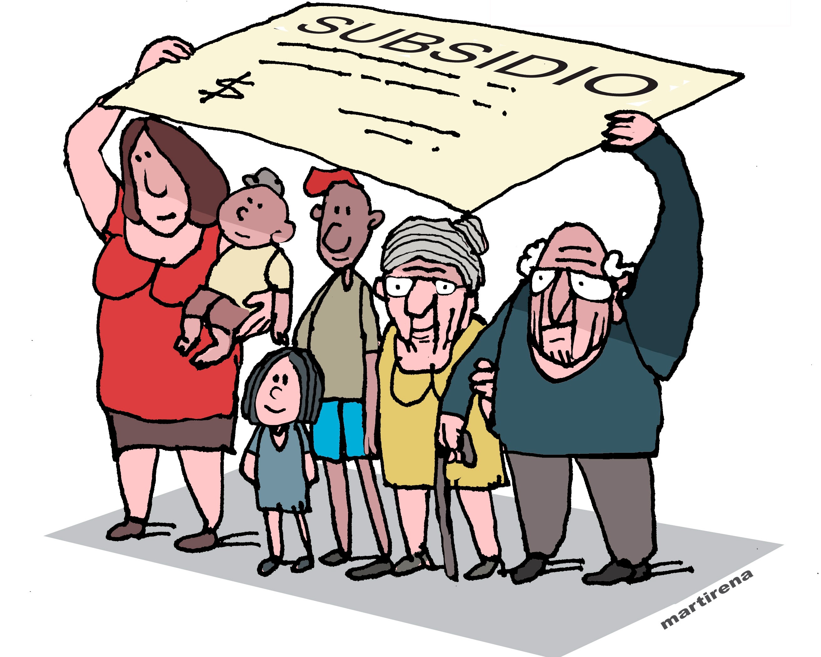 Ilustración de Martirena sobre los subsidios