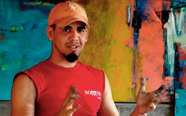 Yoiner Gómez Herrera, joven pintor de Villa Clara.