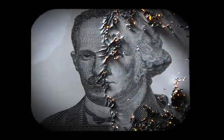 Utilización de la imagen de José Martí­ en el video de la canción Patria y Vida.