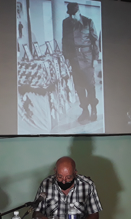 Imagen de Fidel proyectada durante el panel sobre la Operación Carlota celebrado en Santa Clara. Imagen de Fidel proyectada durante el panel sobre la Operación Carlota celebrado en Santa Clara.