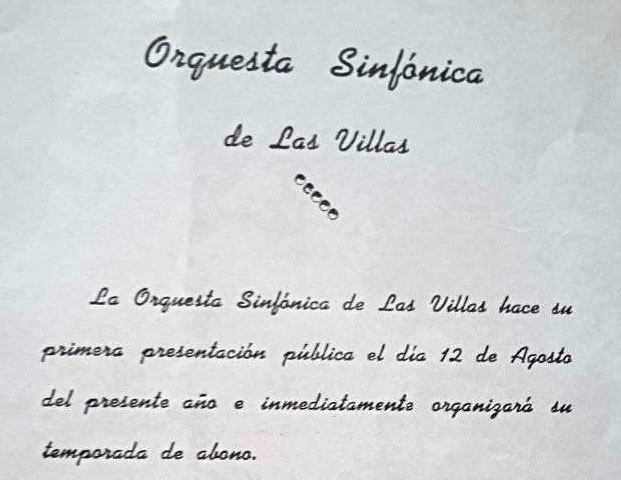 Notas al programa de la primera presentación de la Sinfónica de Las Villlas.