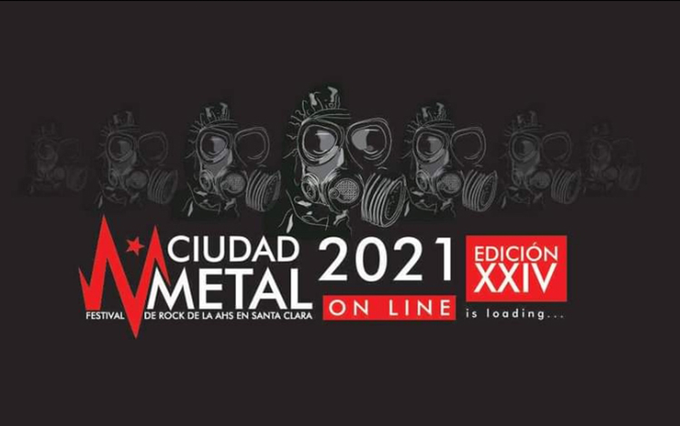 Cartel de la 24 edición del Festival de Rock Ciudad Metal, Santa Clara 2021.