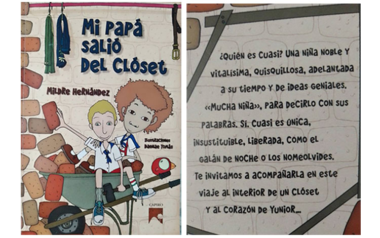 Libro Mi papá salió del closet, de Mildre Hernández.