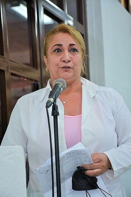 Doctora Dania Rosa Alvelo, directora de Salud en el municipio de Santo Domingo.